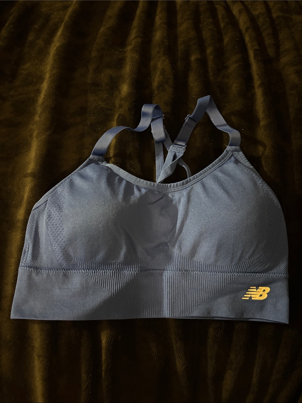 New Balance Slate Blue Padded Support Sports Bra